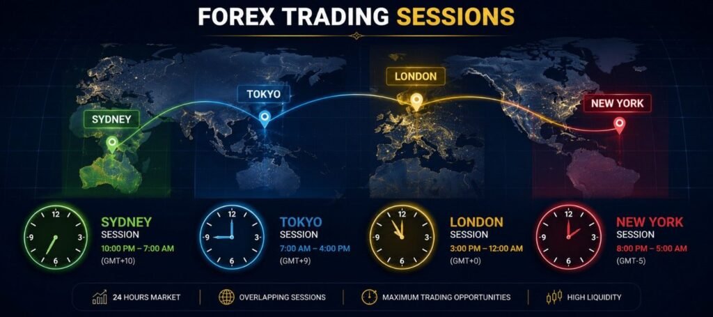 Fig 1.1 New York gold trading session zones